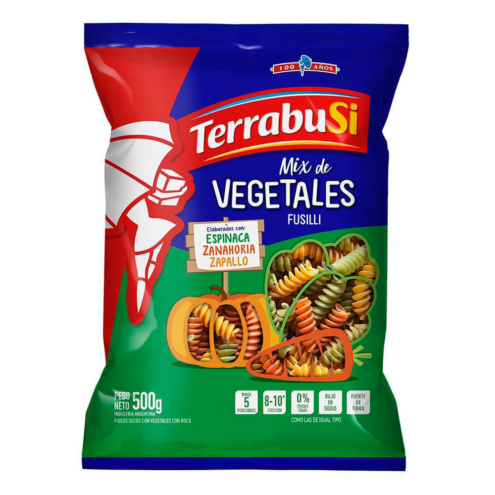 TERRABUSI FIDEO x500g FUSILI MIX VEG