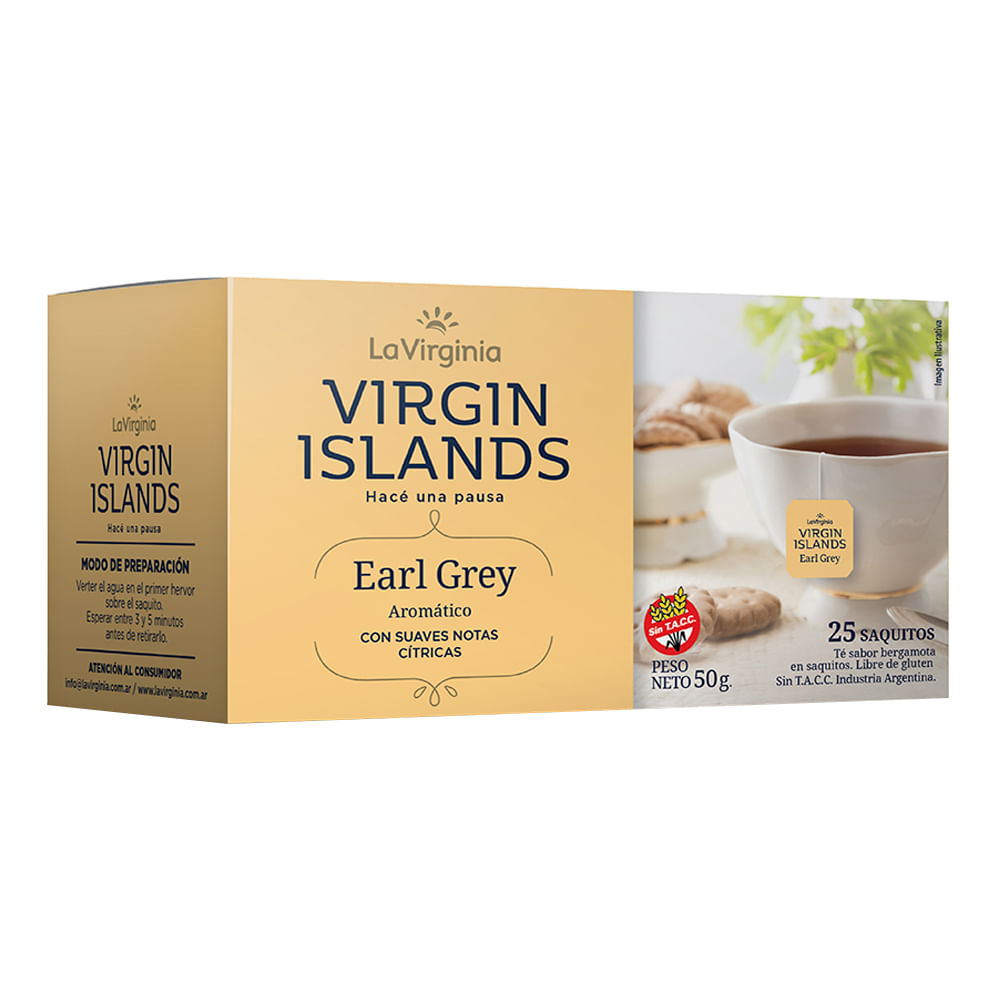 LA VIRGINIA TE x25u VIRGIN ISLANDS EARL GRAY