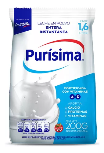 PURISIMA LECHE POLVO x200g ENTERA