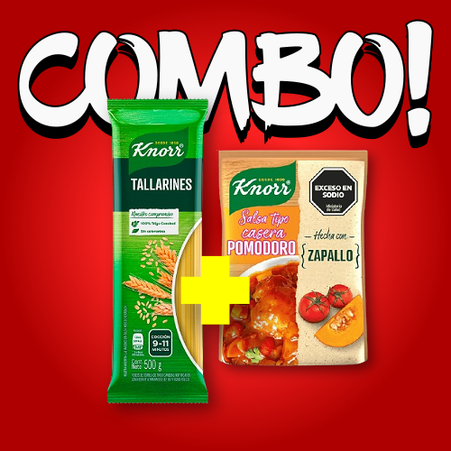 COMBO FIDEO CON SALSA KNORR