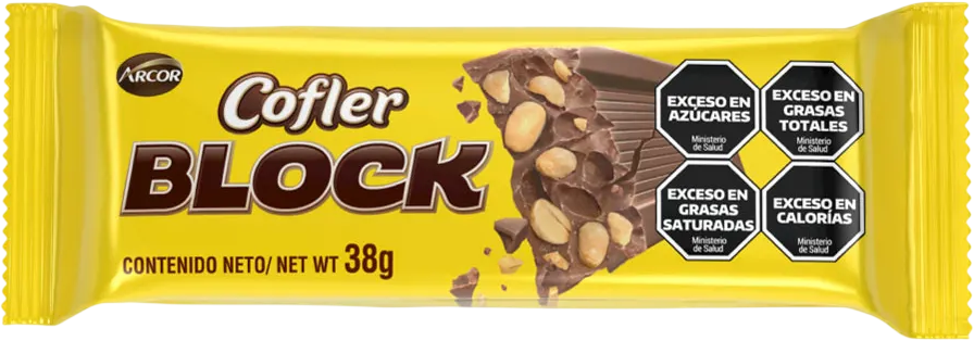COFLER CHOCOLATE x38g BLOCK C/MANI