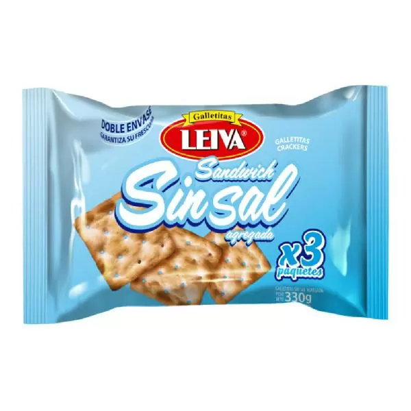 LEIVA GALLETA x330g SIN SAL