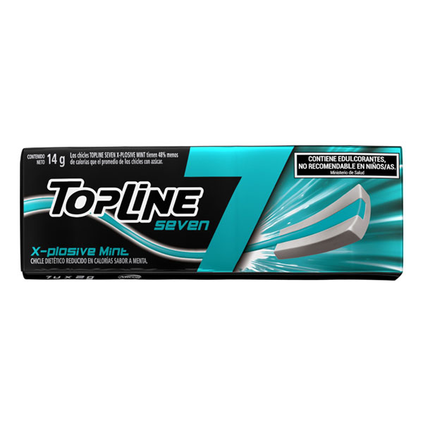 TOPLINE 7 CHICLE x1u EXPLOSIVE MINT
