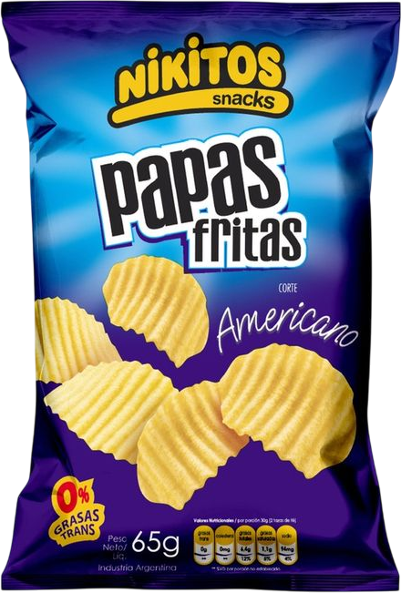 NIKITOS PAPAS FRITAS x65g AMERICANO