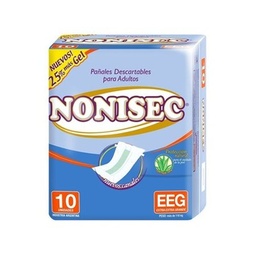 NONISEC PAÑAL P/ADULTO x10u XXG C/GEL